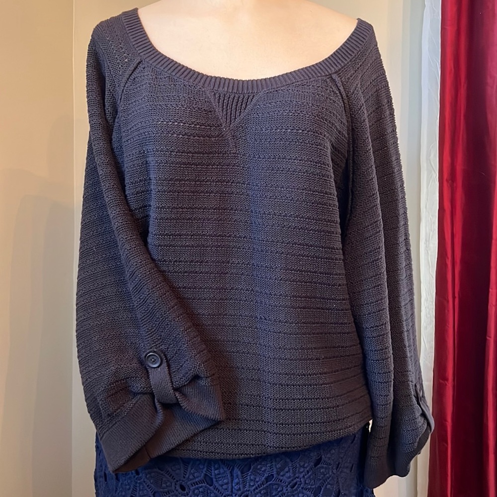 Navy knit sweater
